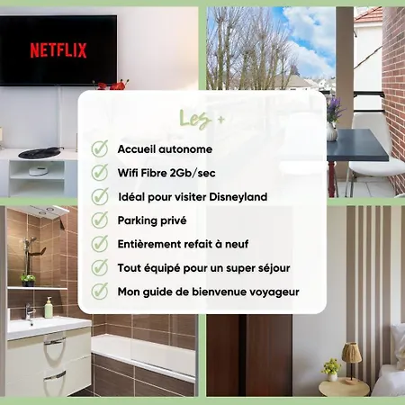 Le Saule - T2 Avec Balcon & Parking - Proche Disneyland * Serris