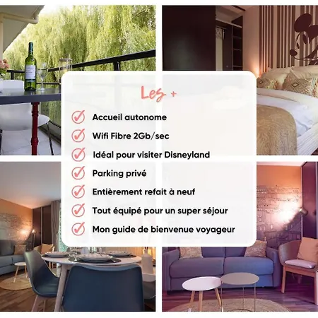 Apartment Le Saule - T2 Avec Balcon & Parking - Proche Disneyland *